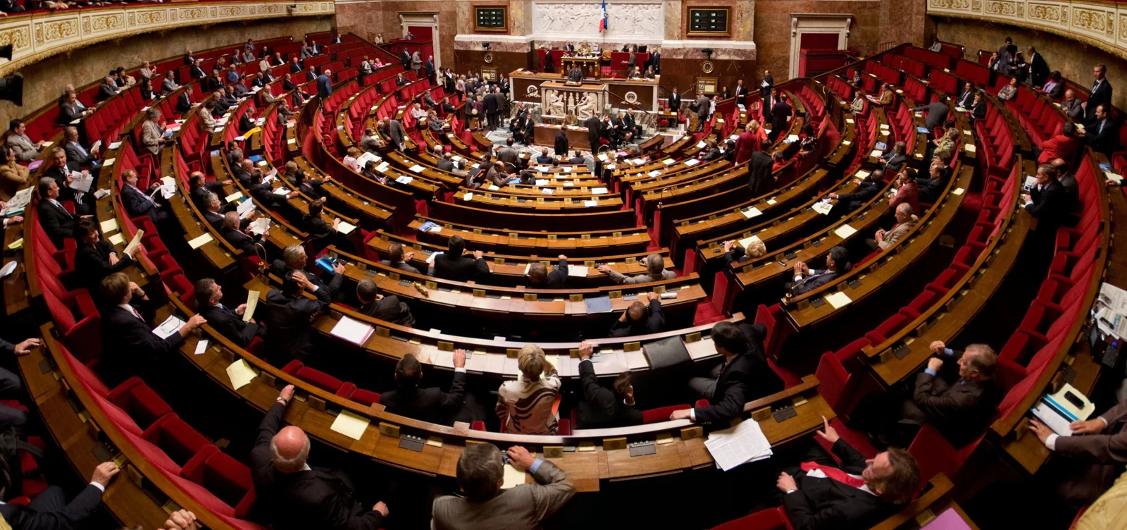 Vue de l’hémicycle de l’Assemblée nationale, à Paris